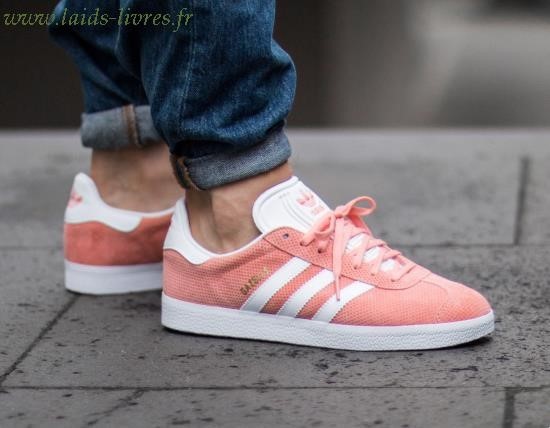 adidas gazelle rose et bleu