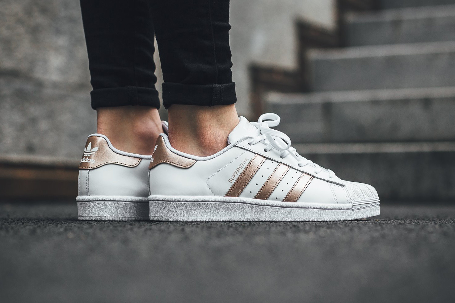 adidas superstar femme rose gold