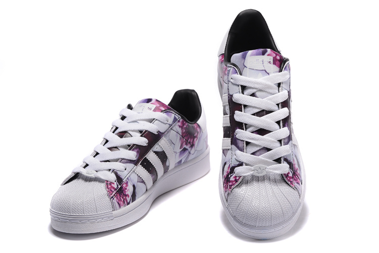 adidas superstar lotus print