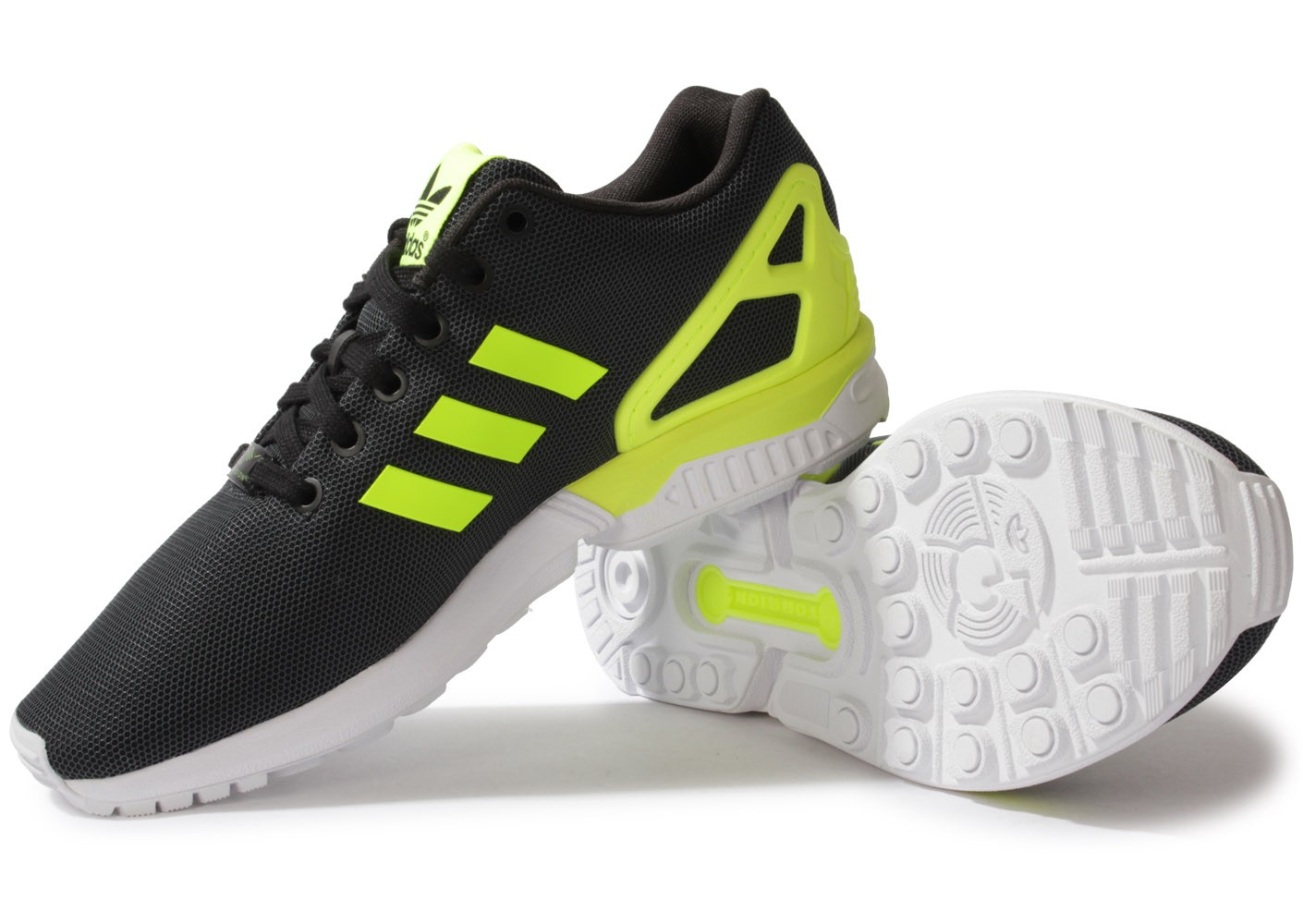 zx flux jaune fluo