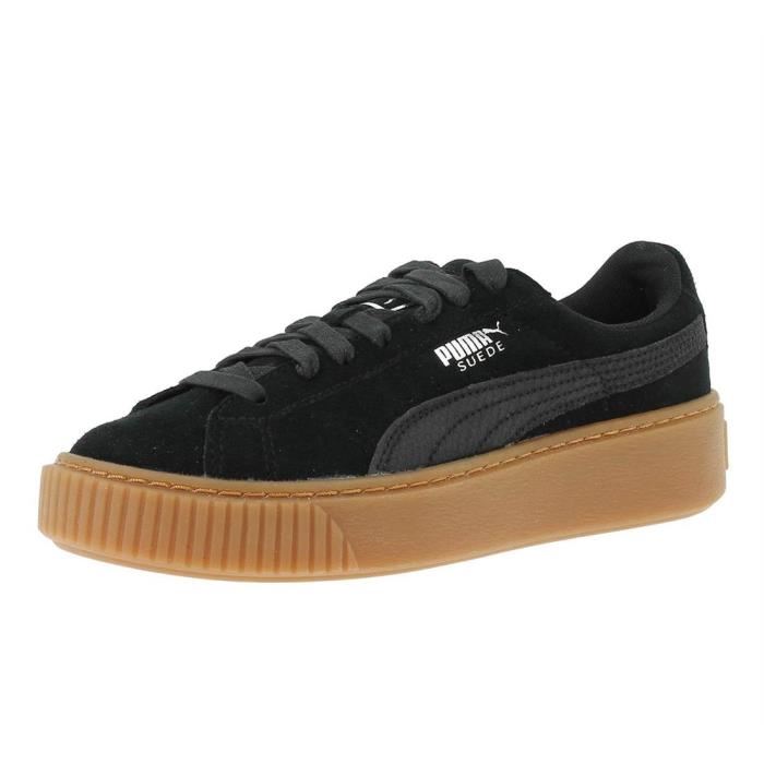 puma suede plateforme beige