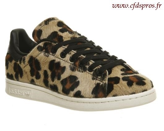 stan smith femme noir et leopard